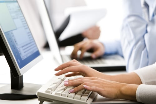 Customer Service Hands Typing